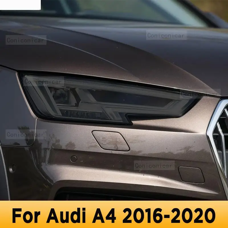 

Car Headlight Tint Anti-Scratch Smoked Black Cover Protective Film TPU Stickers For Audi A4 B8 B9 2016-2020 Repair Accessories