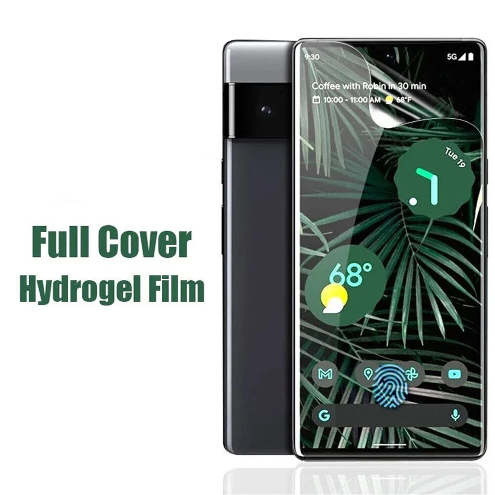 

Transparent Hydrogel Film For Google Pixel 7a 5 4a 6 Pro 4a 4 XL 3 XL 7 Pro 6a Clear Soft Screen Protector Full Protective Film