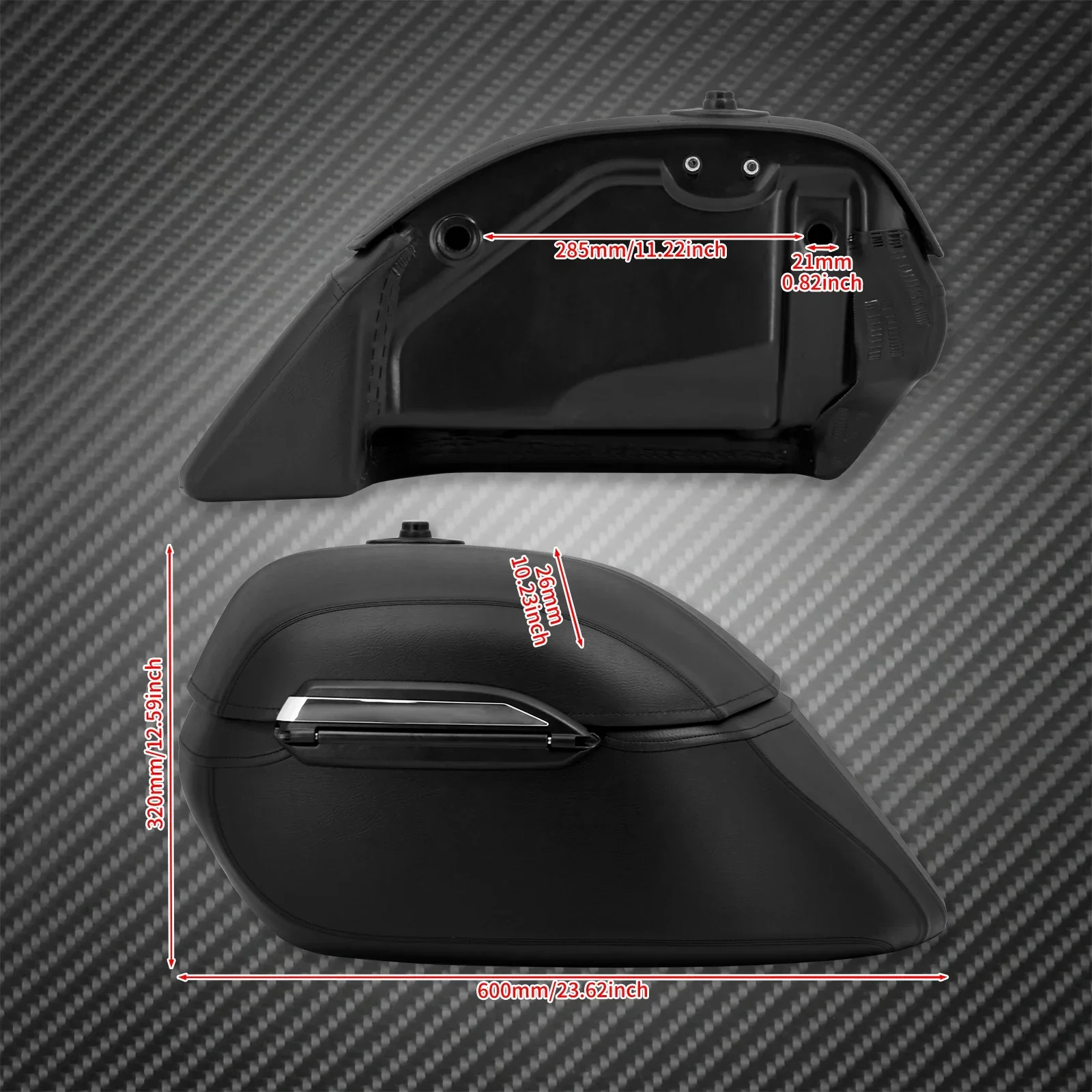 Kit Serrature Per Borse Harley Touring | ZXMOTO Hardware Completo Con Chiavi E Coperchi Nero Opaco Per FLHT, Road King, Street Glide