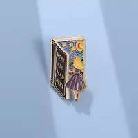 Alice in Wonderland Enamel Pin Alice Van Gogh Brooches For Women Badges Lapel Badges for Backpacks Fashion Jewelry Accessories 6