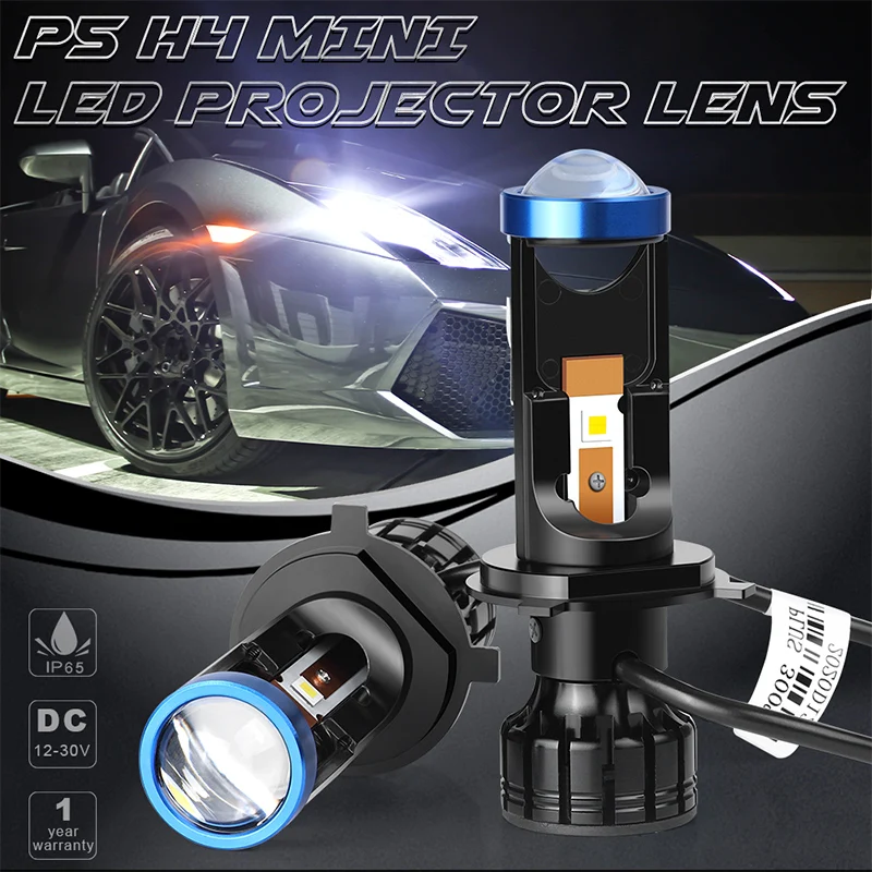 

P5 H4 LED Mini Projector Lens Canbus Bi-led Lenses For Headlight H4 Head Lamp High Low Light 6000K For Car Motorcycle Retrofit