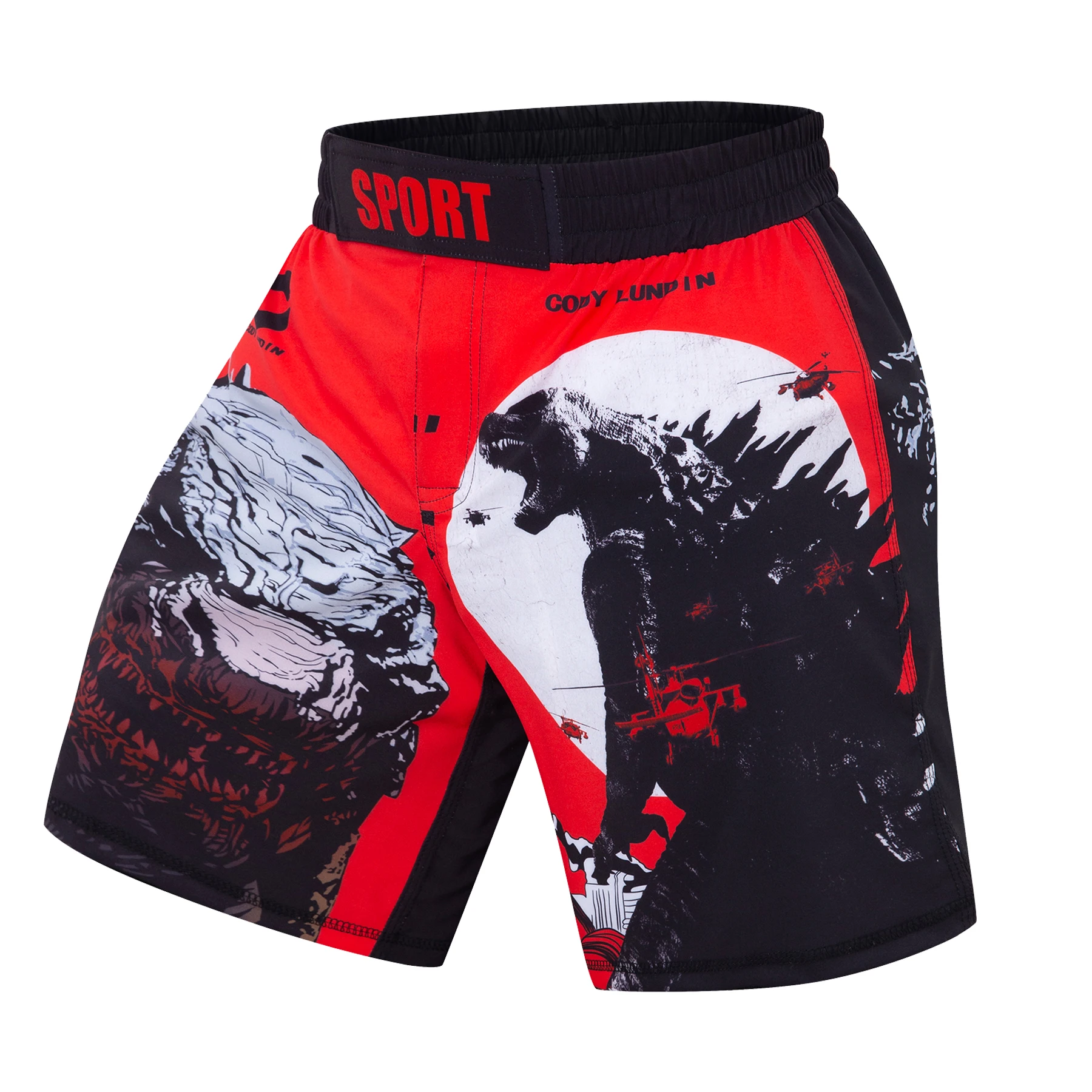 Cody Lundin Men's Red Gym Fitness Sports Suit jiu jitsu Bjj Rashguard Sublimation Boxing No Gi Trainning Sets Fighting Wear 5
