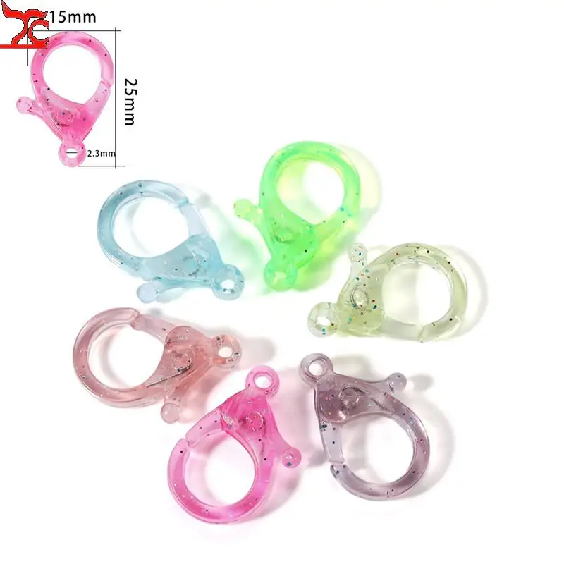 Lobster Clasp Transparent Cute Lanyard Hook Keychain Toy Chain Diy Crafts Acrylic Plastic 30 Pcs/batch | Украшения и аксессуары