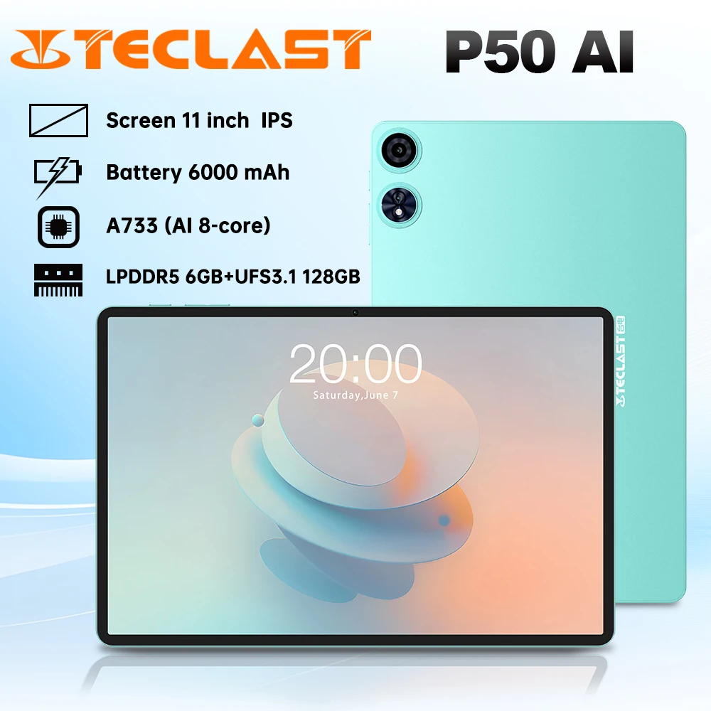 ❤️1品限り❤️Android 15 AIタブレット 12インチ A733CPU レビュー】TECLAST P50 AI Android 15 タブレット初登場 TECLAST
