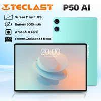 【New】Android 15 Teclast P50 AI Tablet 11" 90Hz Screen AllWinner A733-AI Octa-Core 6GB 128GB LPDDR5 Wifi-6 7000mAh Battery AI Tab 1