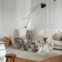 Tables basses en marbre modernes minimalisme italien salon Center Tables basses canapé côté salle à manger meubles de maison Couchtisch FYCT 5