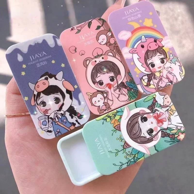 4 Colors Cute Kawaii Solid Balm Portable Light Fragrance Solid Perfume Mild Fragrance Long Lasting Deodorant Body Antiperspirant solid perfume,essential oil balm,essential oil perfume