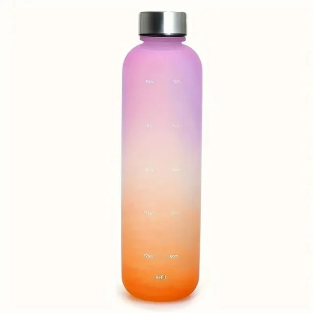 Gradient Sports Water Bottle with Measurements, Leak-Proof, Portable, Narrow Mouth, Sealable, BPA-Free PC Material - For Fitness 6