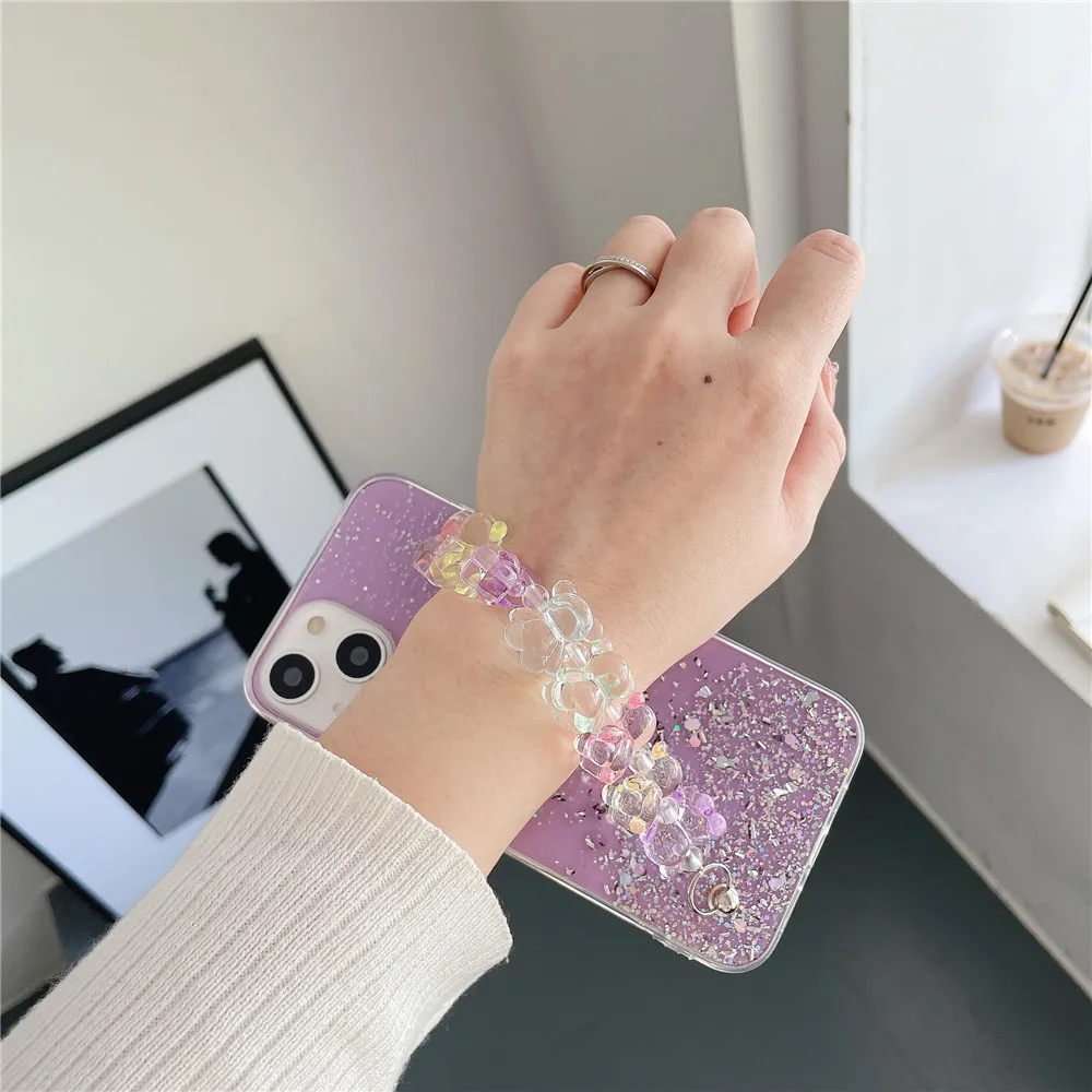 Korean Luxury Simple Silk Ribbon Bracelet Case for Samsung Galaxy