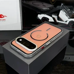 Premium Aluminum Alloy Frame Magnetic Matte Glass Drop - Proof Case - Skin - Friendly Protection for Google Pixel 11 (Silver)