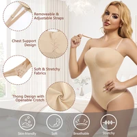 Body pour femmes contrôle du ventre Shapewear sans manches sans bretelles dos nu débardeur décontracté string Body minceur corps Shaper 4