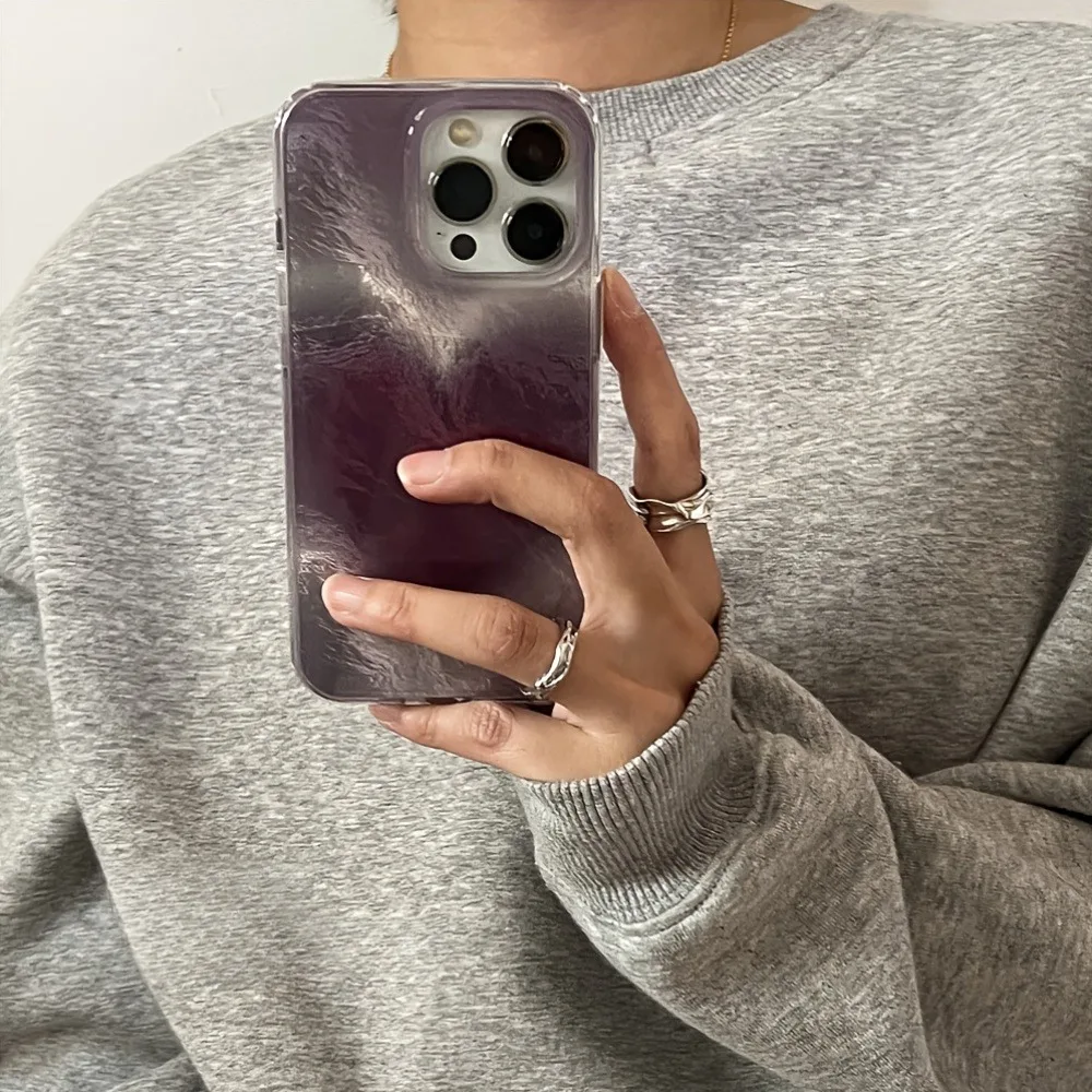 Romantic Purple Heart INS Style Phone Case Cover