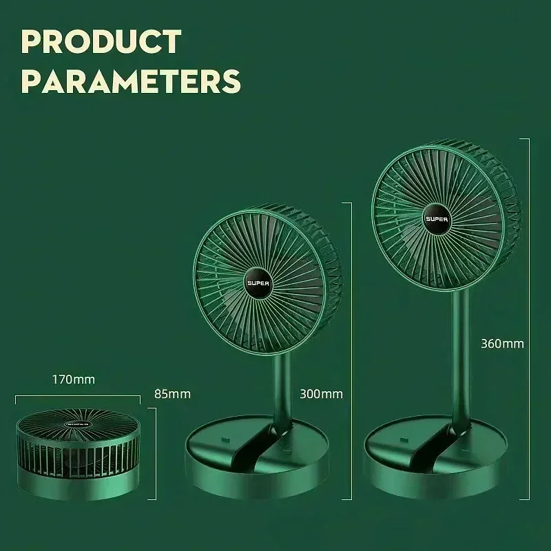 Portable Mini Electric Desk Fan with USB Charging
