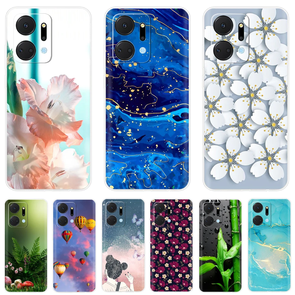 Per Honor X7A Cover Per Huawei Honor X7A Cute Silicone Soft Cover Posteriore Custodie Per Telefono Per Honor X7A 6.75 ''Custodia Tpu Bumper