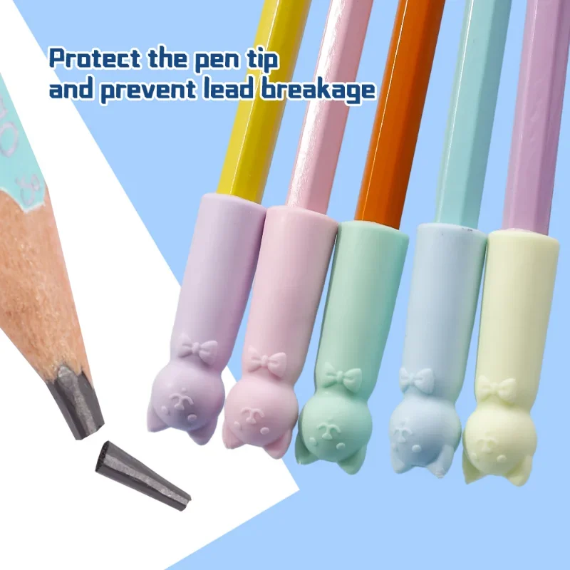 1-20pcs Cartoon Eraser Caps Pencil Erasers Toppers Cute Cat Erasers Kids Student School Stationery Supplies Pen Head Sleeves Pencil Eraser Eraser Pen Plasticine Eraser Eraser Refillable Pen Biscuit Eraser Kneadable Eraser Retractable Eraser