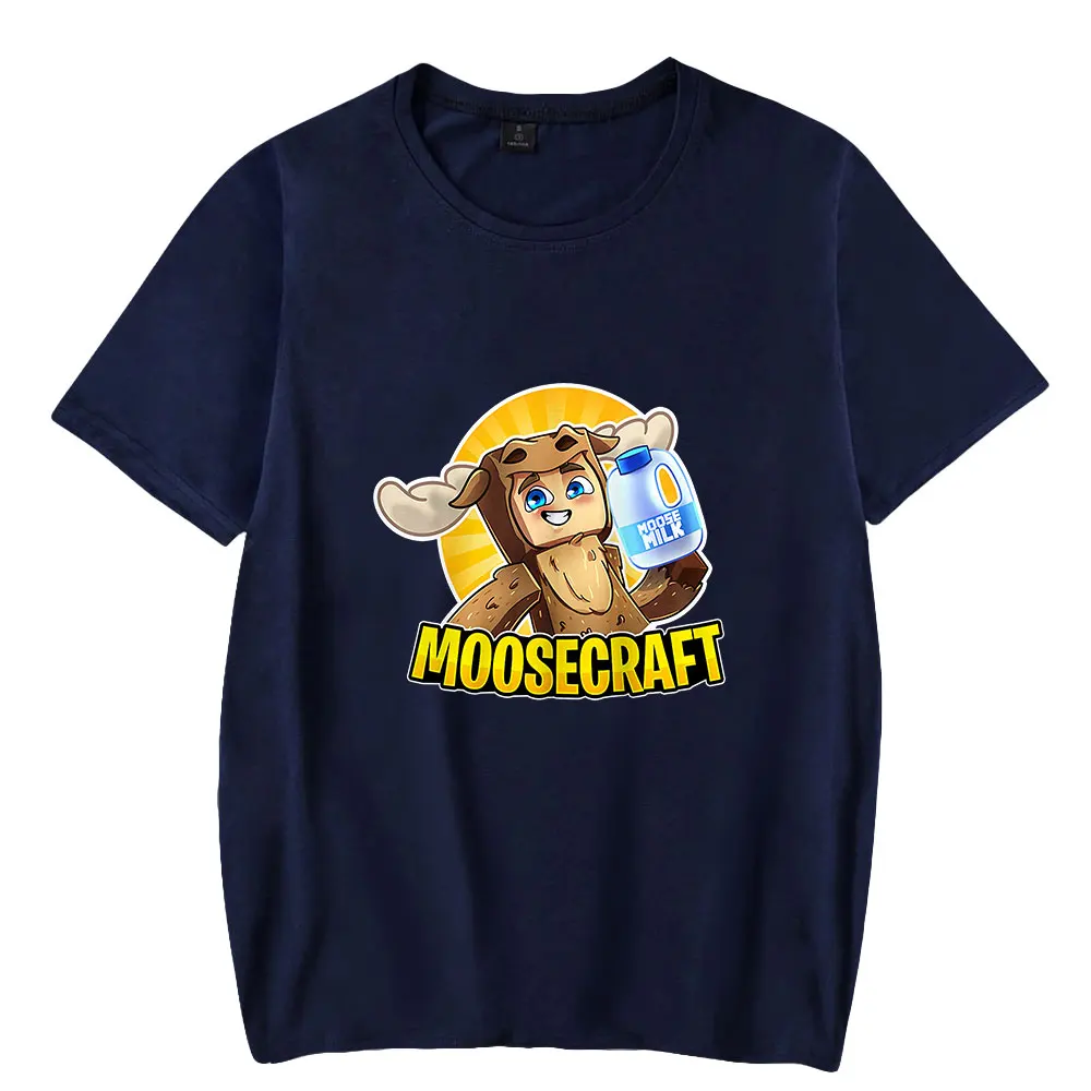 

MooseCraft Tshirt Unisex Crewneck Short Sleeve Women Men T-shirt Social Media Star Casual Style Fashion Clothes