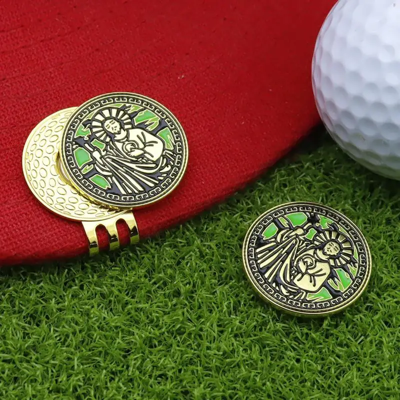 Golfer Ball Marker Funny Saint Jew Jesus Creative Golfer Ball Marker Hat Clip Magnetic Plated Alloy Trendy Decorative Caps