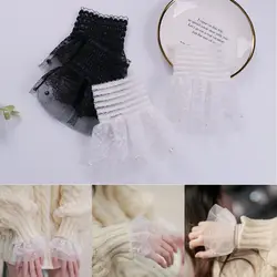 Lace Fake Sleeve Sweater Decorative Detachable Sleeve Cuffs Fake Cuff Spring Autumn