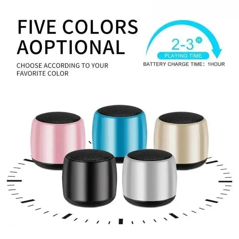 Portable Metal Bluetooth Speaker – Compact Wireless Outdoor Loudspeaker with USB and Subwoofer for Rich Audio Experience