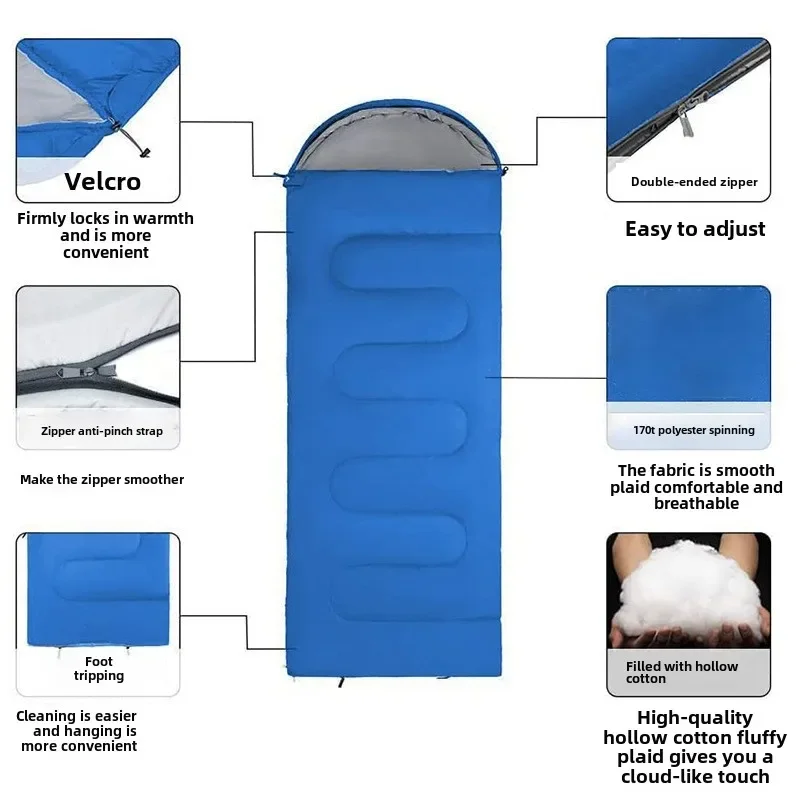 Cold Temperature Winter Sleeping Bag Down Sleeping Bag Winter Camping Double -5&deg;C