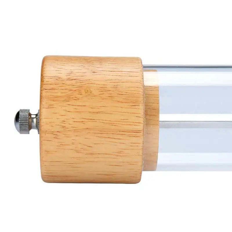 6 inch Wood Acrylic Spice Pepper Mill with Strong Adjustable Ceramic Grinder Home Kitchen Tools For Cooking