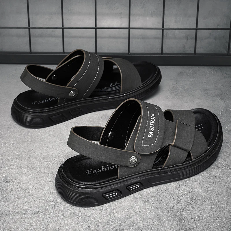 

Sandals for Men Luxury Brand Soft Men Summer Platform Sandals Trending Slippers Beach Shoes Outdoor Non-slip Rubber Flip Flops