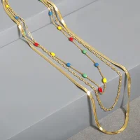 Stainless Steel Vintage Textured Delicate Necklace - Image 5