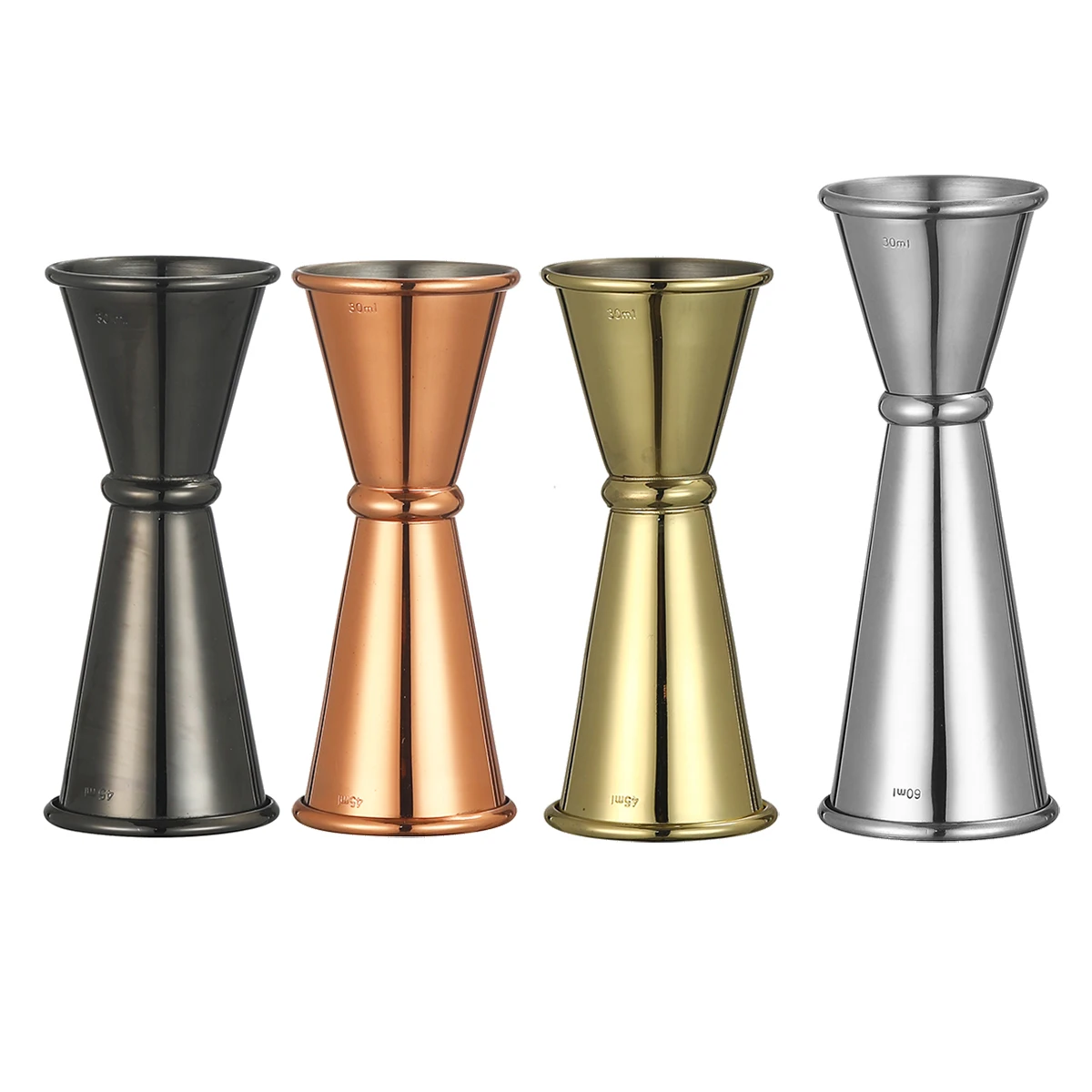 Japanese-Style Double Cocktail Jigger- Accurate Measure for Cocktail Recipes-Stainless Steel