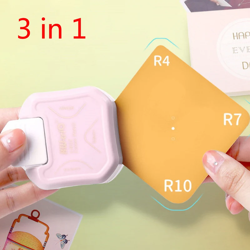 미니 코너 라운더 펀치, 3 웨이 코너 커터, DIY 라운드 엣지 트리머