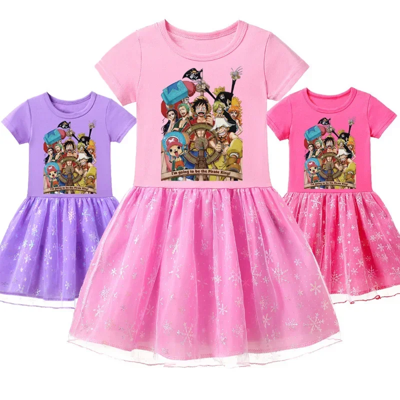 

One Piece Girls Dress Autumn 2024 New Style Girls Autumn and Winter Long Sleeve Gauze Skirt Mesh Skirt Princess Skirt
