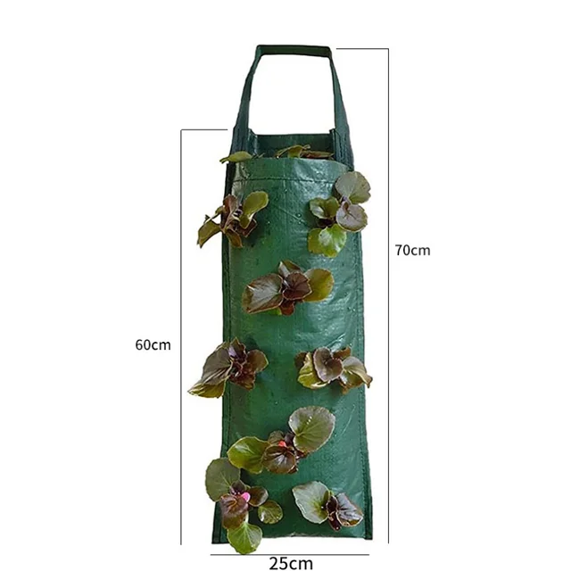 Új Többportos Termesztési Táskák Növényi Eper Burgonya Függő Edények Gyümölcs Zöldség Tasak Kertje Virág Edény - Image 5