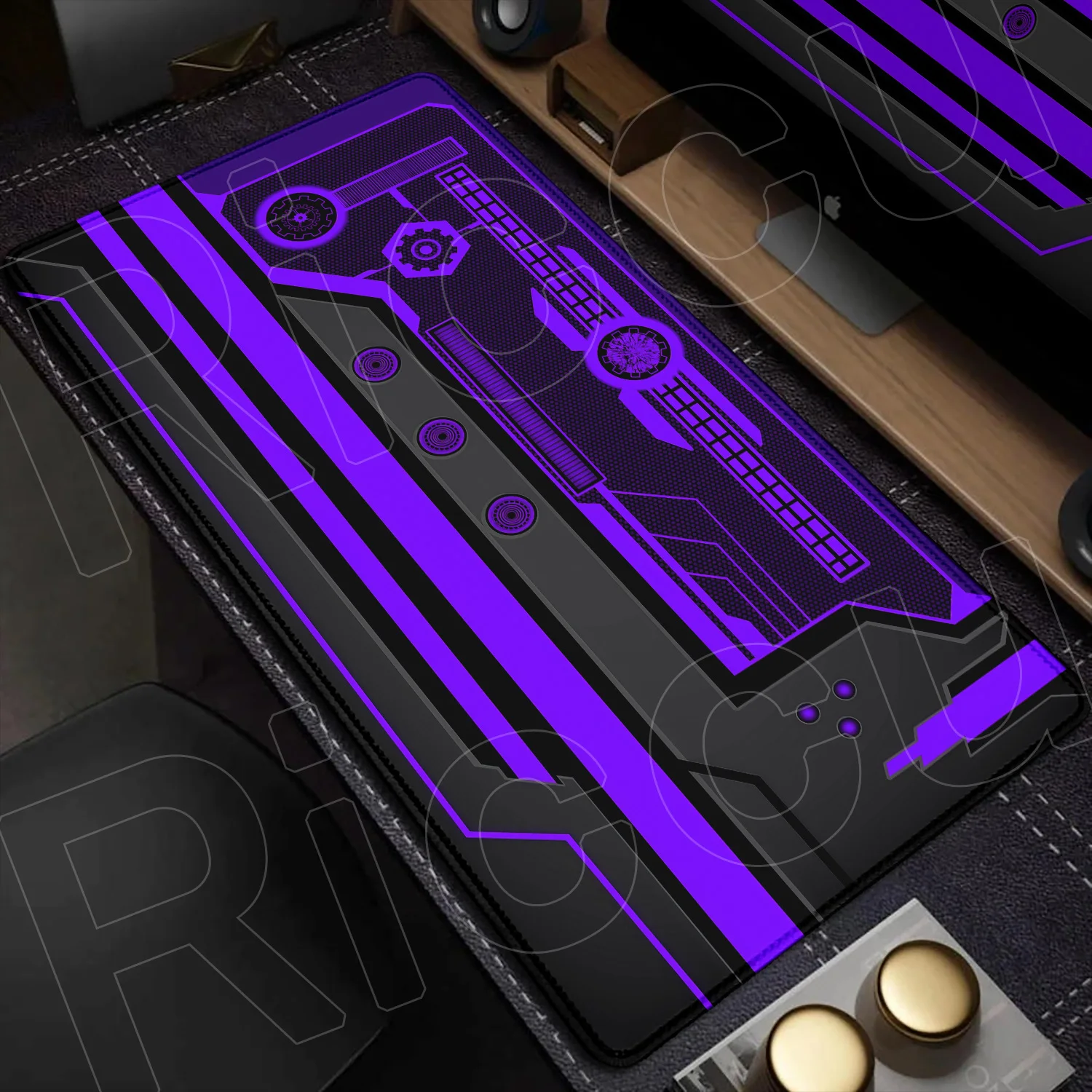 Futuristic Sci-Fi Large Gaming Mouse Pad with Technology-Inspired Design