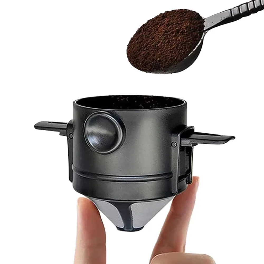 ماكينة تحضير القهوة المحمولة سعة 1-2 كوب، فلتر قهو...