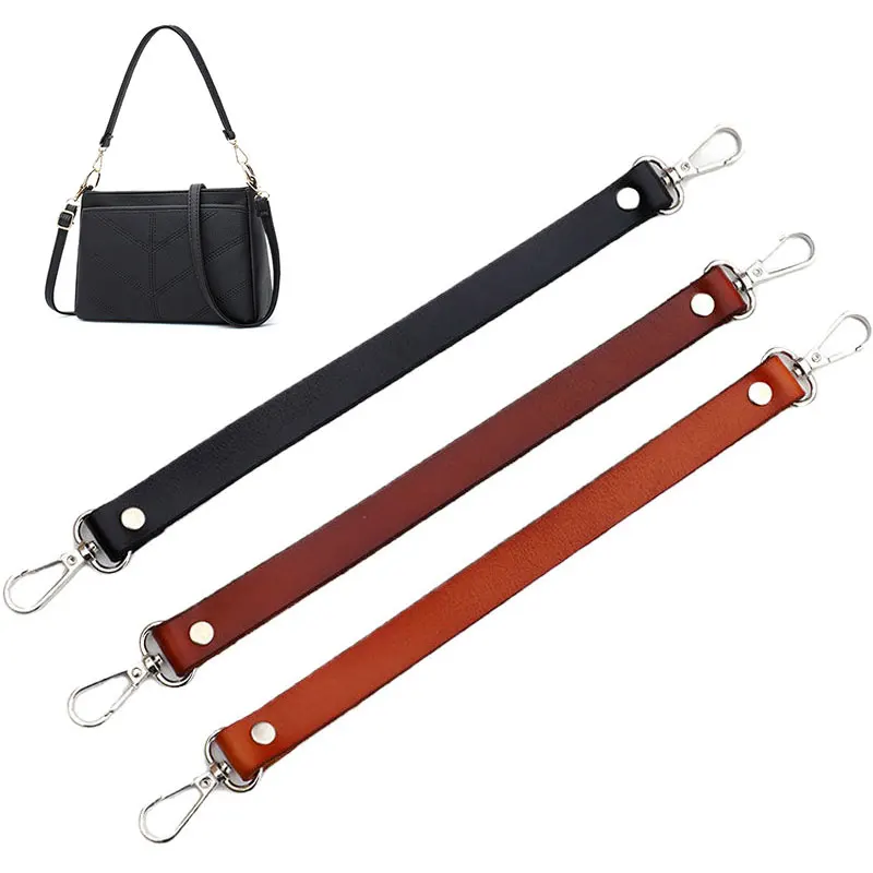 

35/60cm PU Leather Bag Handle Shoulder Strap Replacement Short Handle Belt Women Handbag Purse Buckle Handle Bag Accessories