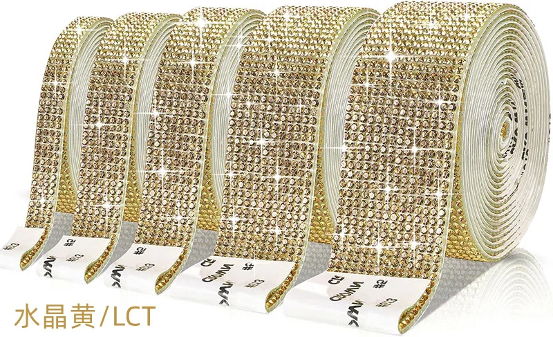 Self-Adhesive Crystal Rhinestone Ribbon for DIY Crafts and Decorations