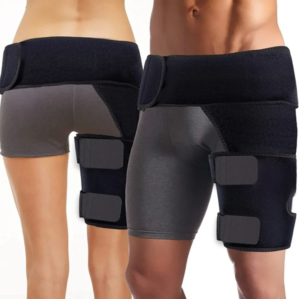 Adjustable Groin Support Wrap Hip Compression Brace for Hip, Sciatica Nerve Pain Relief, Thigh Hamstring, Quadriceps, Arthritis