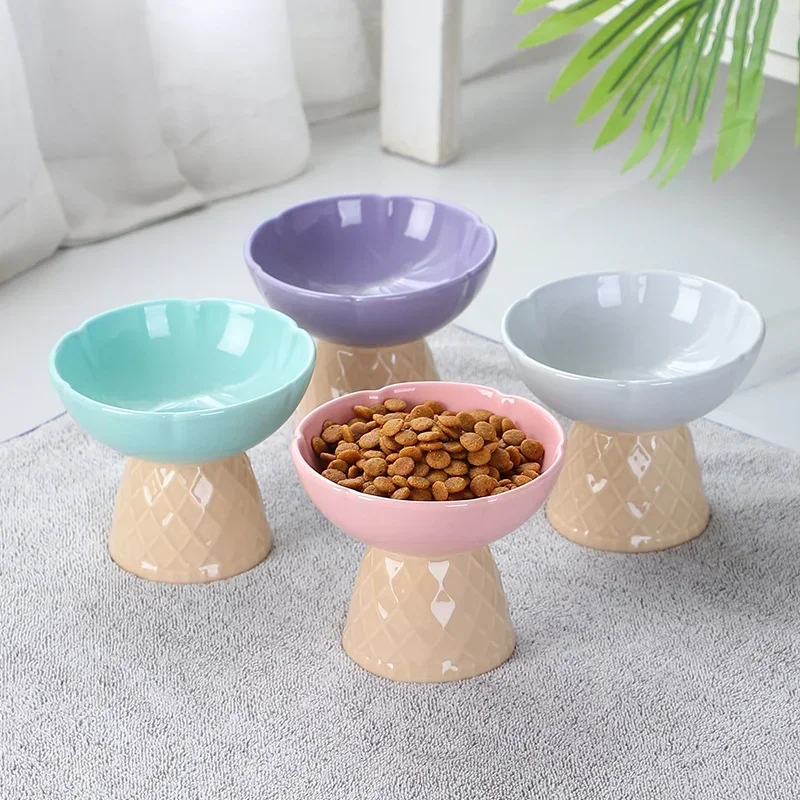 Elevated Ceramic Cat and Dog Feeding Bowl