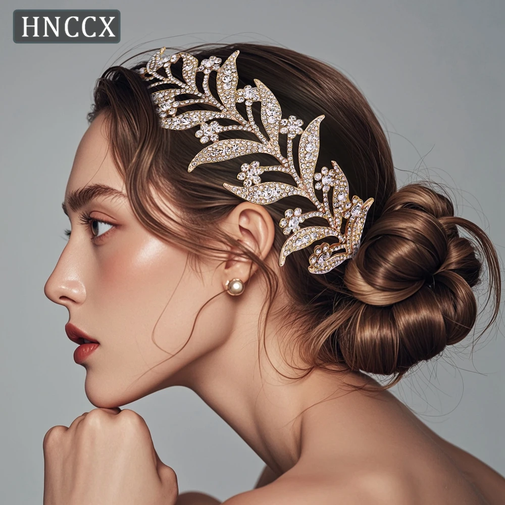 Rose Gold Color Bride Tiaras And Crowns Rhinestone Princess Headwear Wedding Hair Accessories Jewelry Crown Tiara CP326