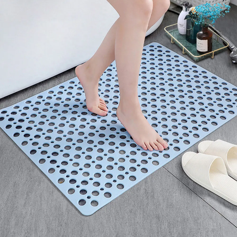 Tpe Non Slip Shower Mat Large Bath Mat Bathroom Mats Machine Washable Bath  Tub Mat With Suction Cups & Drain Holes For Bathroom - Bath Mats -  AliExpress