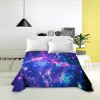 Galaxy Space Print King Queen Flat Sheet 3D Starry Sky Bedding Sheet Universe Soft Polyester Bedding Linen for Boys Teens Adults 4
