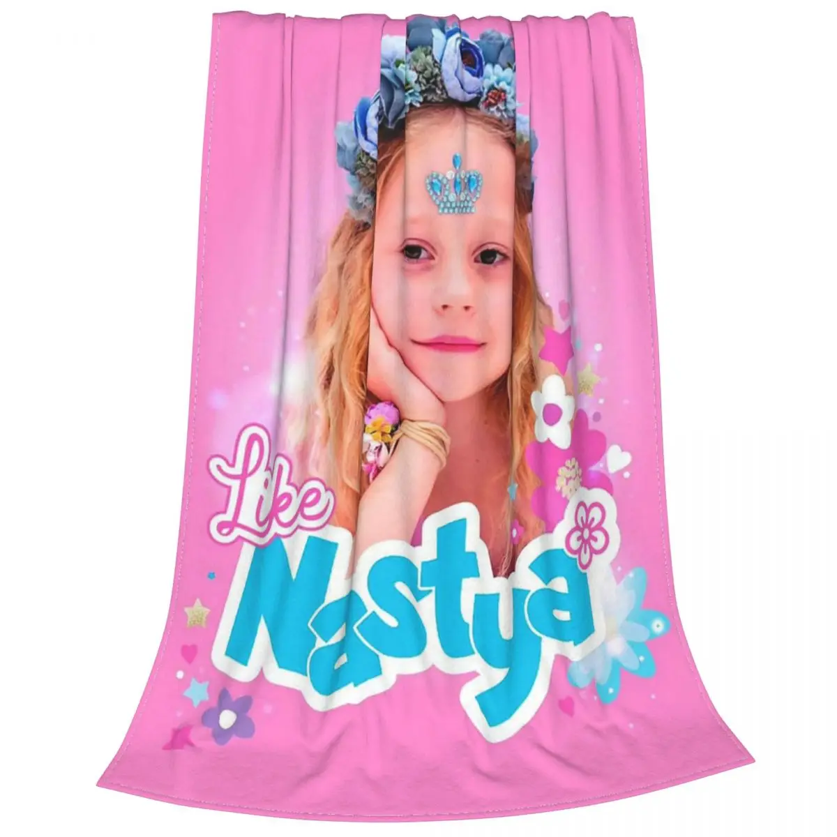 Cute Like Nastya Blankets Coral Fleece Plush Summer Air Conditioning Kawaii Cartoon Throw Blanket for Sofa Car Bedding Throws 4