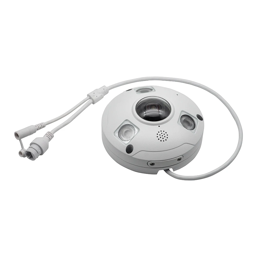 

8MP Ultra HD Resolution Working SD Card Slot Two Way Audio Optional Fisheye Lens Surveillance CCTV 360 Degree IP Network Camera
