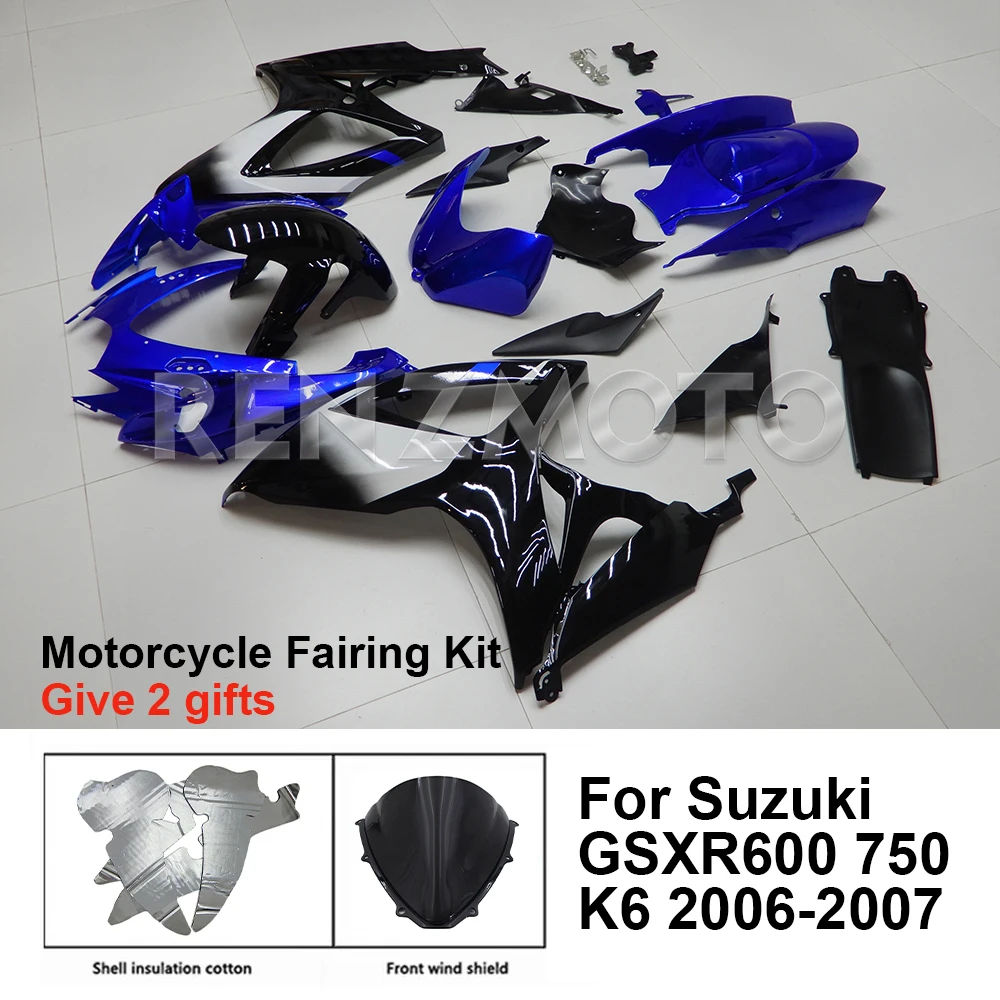 

Motorcycle Fairing Set Body Kit Plastic For Suzuki GSX-R600 R750 2006-2007 K6 Accessories Injection Bodywork S0606-102a