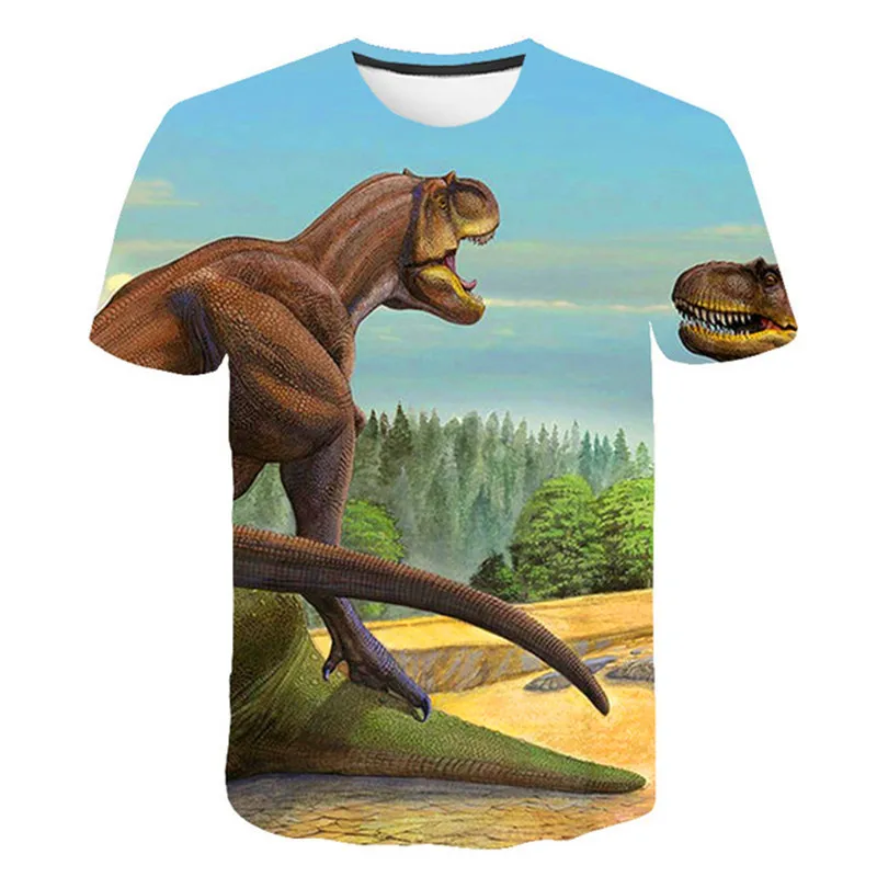 T-Shirts discount 3D Printing T-shirt Animal Dinosaur Tshirts Children's Clothing Cute Kids Sweatshirt Cartoon Short Sleeve T shirts hot sell roblox t shirt