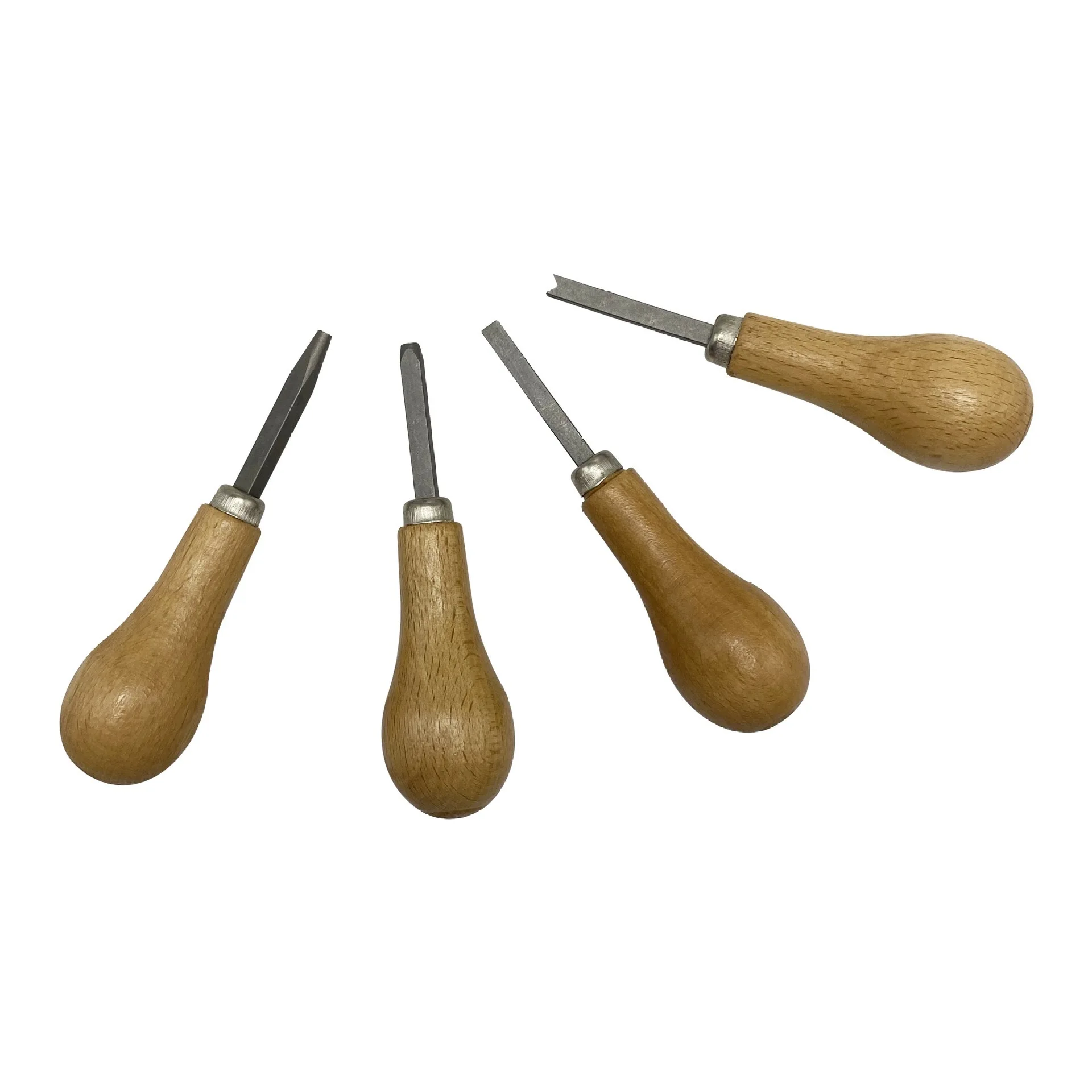 Diamond Bezel Setting Pusher with Wooden Handle - Gemstone Jewelry Tool