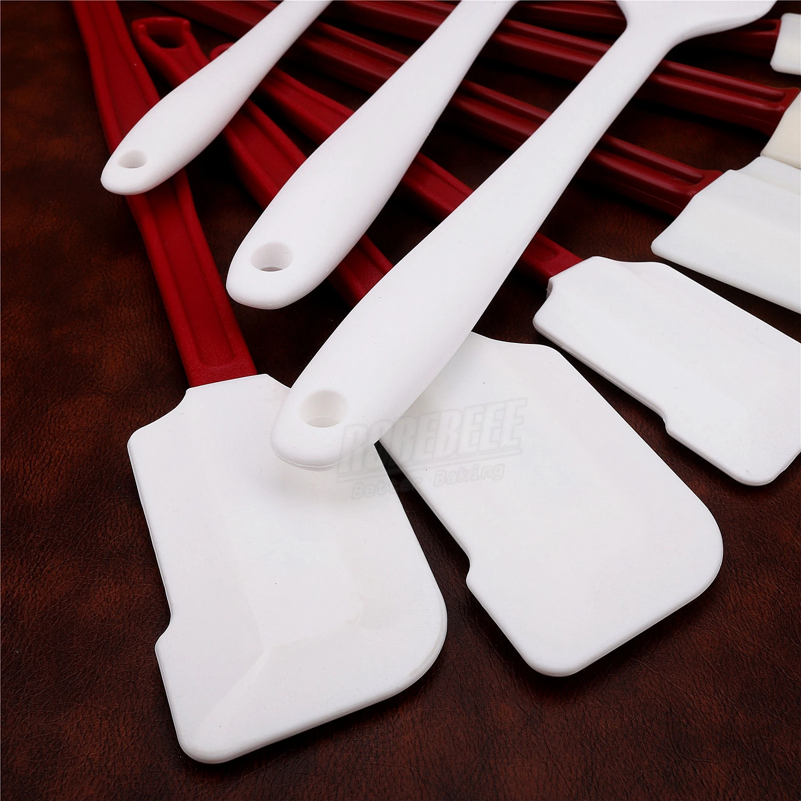 Oblique Head Integrated Silicone Spatula PP Handle Heat Resistant Butter Pastry Mixing Stirring Tools Kitchen Baking Gadgets