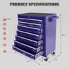 Metal Rolling Tool Box With 5 Layer Drawer Tool Box With Wheels Cart Mechanic Tool Storage Cabinet For Garage Workshop Warehouse 2