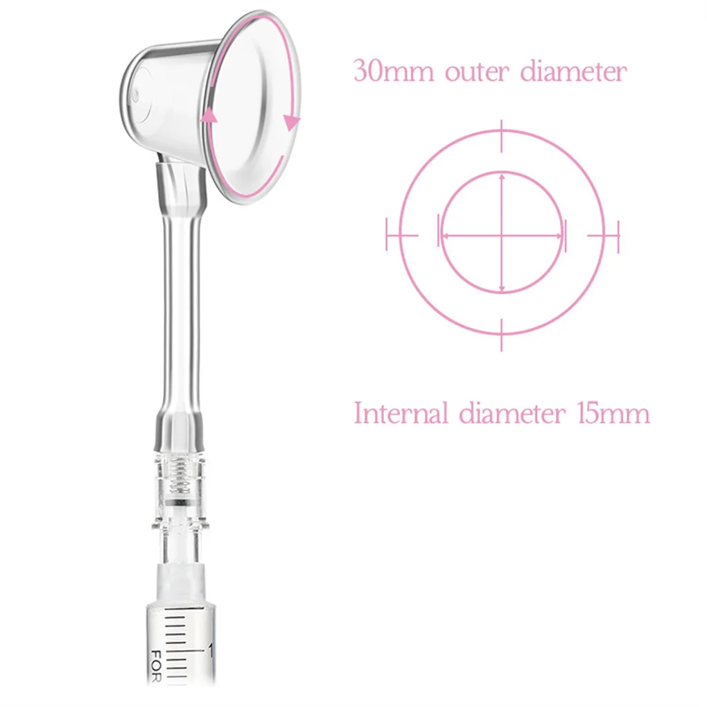 2pcs Soft Silicone Nipple Corrector Nipple Suckers Suction Nipple Aspirator Puller Flat Inverted Retraction Nipple Treatment Red 2
