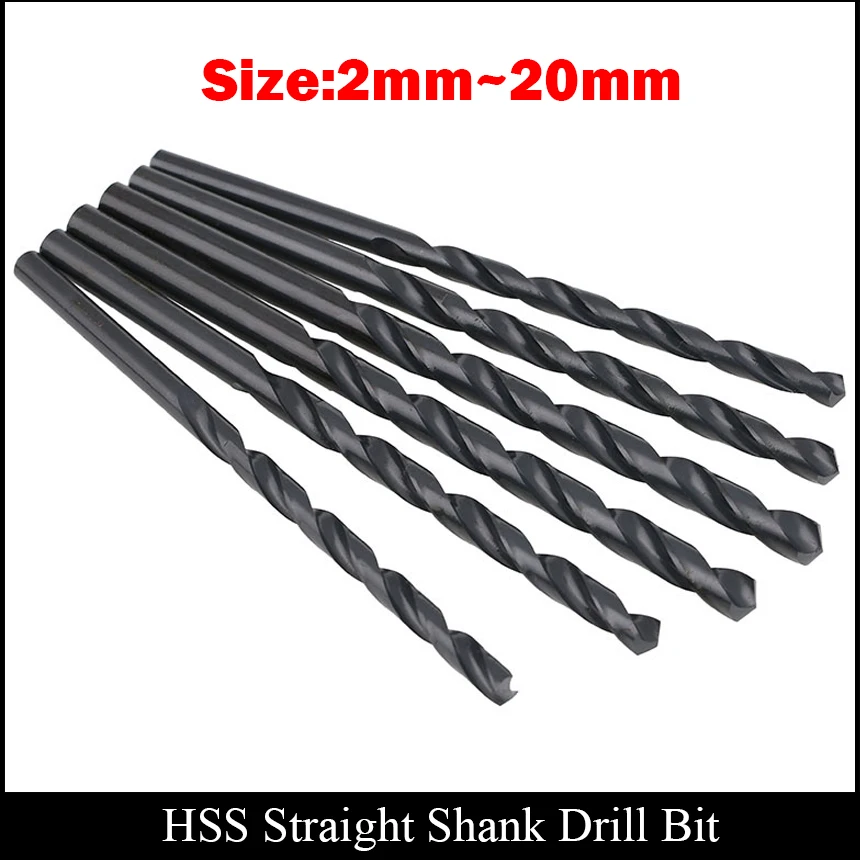 

9.6mm 9.7mm 9.8mm 9.9mm 10mm Metal Wood AL Power Tool High Speed Steel HSS Black Finished Spiral Straight Shank Twist Drill Bit