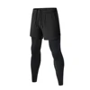 Men's Basketball Running Shorts Breathable Tights Pants 4-way Stretch Outside Shorts Fake Two pieces Trousers 1